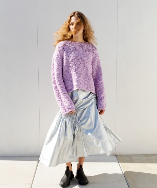 ウール混ハンドニットプルオーバー（ニット/セーター）｜emmi（エミ