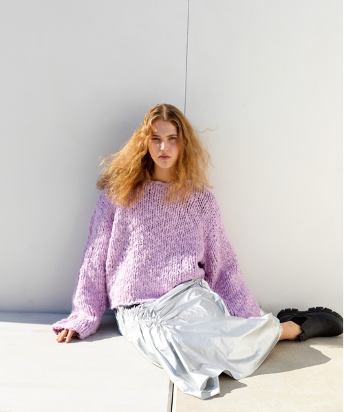 ウール混ハンドニットプルオーバー（ニット/セーター）｜emmi（エミ