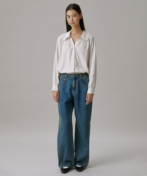 TTUDEMENT(トュードメント)の「BOY FRIEND DENIM PANTS_ LIGHT BLUE(デニムパンツ・レディース・その他・SMALL/MEDIUM)」の1枚目の写真