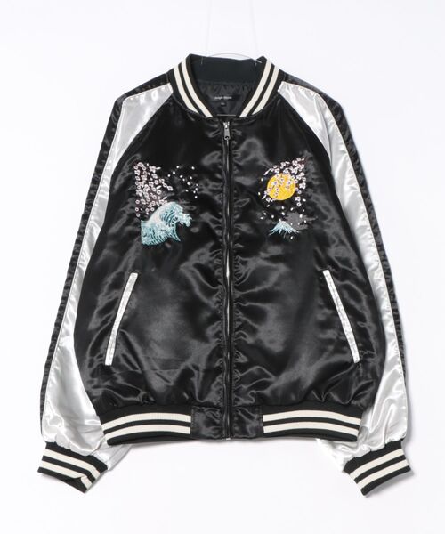 ８(eight)（エイト）の「スカジャン/富獄三十六景（スカジャン・メンズ・グレー/ブラック・MEDIUM/X-LARGE/LARGE）」の2枚目の写真