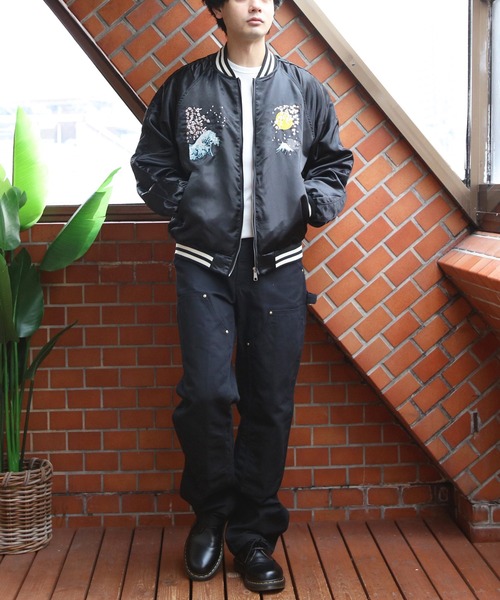 ８(eight)（エイト）の「スカジャン/富獄三十六景（スカジャン・メンズ・グレー/ブラック・MEDIUM/X-LARGE/LARGE）」の14枚目の写真