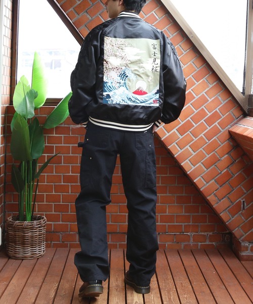 ８(eight)（エイト）の「スカジャン/富獄三十六景（スカジャン・メンズ・グレー/ブラック・MEDIUM/X-LARGE/LARGE）」の15枚目の写真