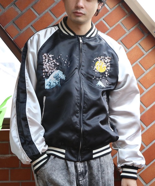 ８(eight)（エイト）の「スカジャン/富獄三十六景（スカジャン・メンズ・グレー/ブラック・MEDIUM/X-LARGE/LARGE）」の18枚目の写真