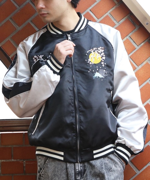 ８(eight)（エイト）の「スカジャン/富獄三十六景（スカジャン・メンズ・グレー/ブラック・MEDIUM/X-LARGE/LARGE）」の20枚目の写真