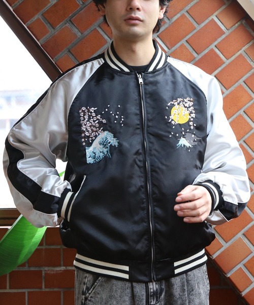 ８(eight)（エイト）の「スカジャン/富獄三十六景（スカジャン・メンズ・グレー/ブラック・MEDIUM/X-LARGE/LARGE）」の17枚目の写真