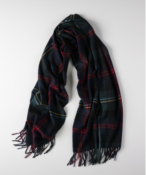 Right-on（ライトオン）の「【HONEYSUCKLE ROSE】チェック柄 大判ストール (軽量/柔らか素材/トレンドチェック/防寒/多用途)（マフラー・レディース・ブルー/レッド/ネイビー/ベージュ・ONE SIZE）」の4枚目の写真