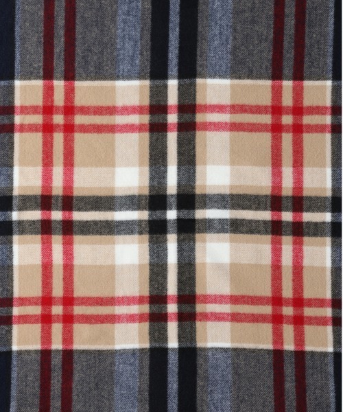 Right-on（ライトオン）の「【HONEYSUCKLE ROSE】チェック柄 大判ストール (軽量/柔らか素材/トレンドチェック/防寒/多用途)（マフラー・レディース・ブルー/レッド/ネイビー/ベージュ・ONE SIZE）」の11枚目の写真