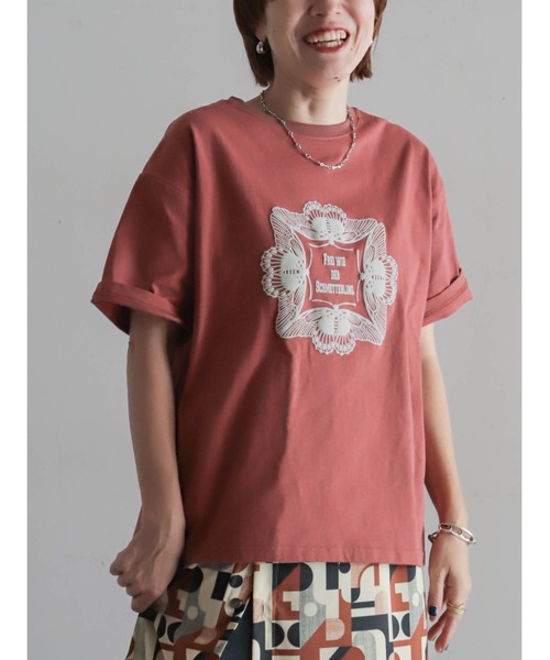 FIL DE FER（フィルデフェール）の「バタフライPT　半袖TEE（Tシャツ/カットソー・レディース・ピンク/ホワイト・FREE）」の2枚目の写真