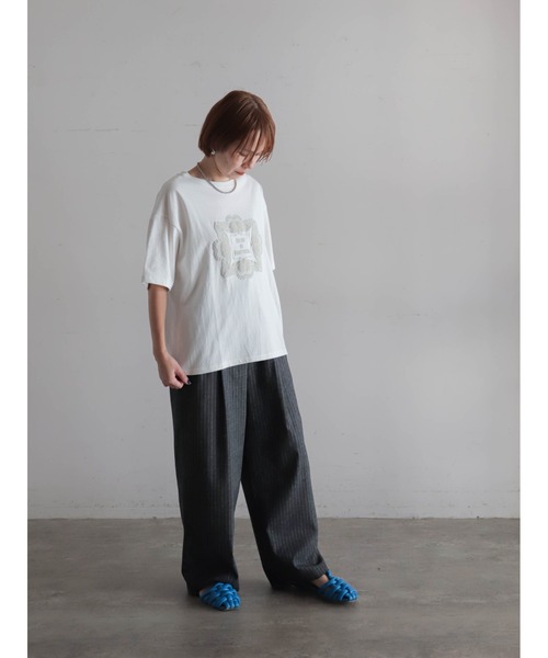 FIL DE FER（フィルデフェール）の「バタフライPT　半袖TEE（Tシャツ/カットソー・レディース・ピンク/ホワイト・FREE）」の6枚目の写真
