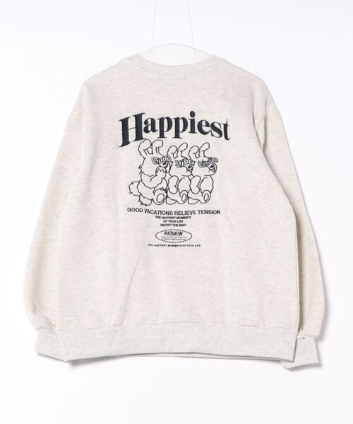 GORGE(ゴージ)の「《バック刺繍×ラビットデザイン》レディース 裏起毛 スウェット トレーナー カジュアル 秋冬(スウェット・レディース・オートミール/ネイビー/ブラック/ピンク・F)」の11枚目の写真
