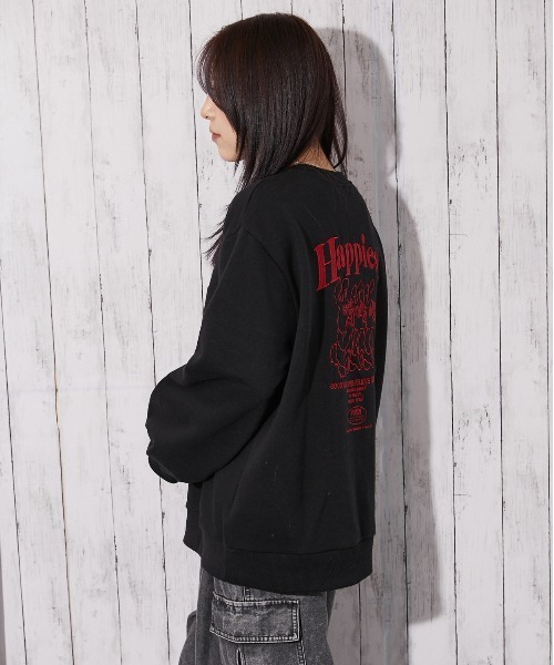GORGE(ゴージ)の「《バック刺繍×ラビットデザイン》レディース 裏起毛 スウェット トレーナー カジュアル 秋冬(スウェット・レディース・オートミール/ネイビー/ブラック/ピンク・F)」の6枚目の写真