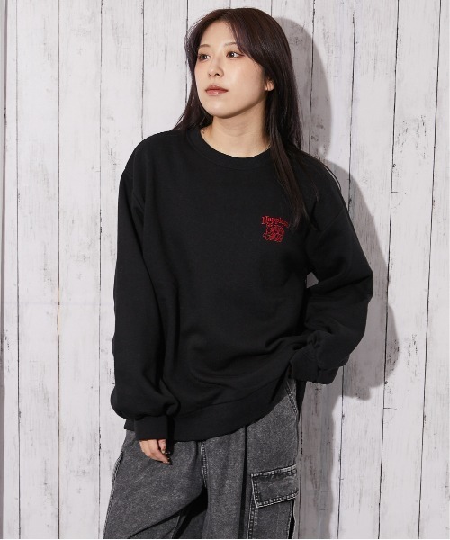 GORGE(ゴージ)の「《バック刺繍×ラビットデザイン》レディース 裏起毛 スウェット トレーナー カジュアル 秋冬(スウェット・レディース・オートミール/ネイビー/ブラック/ピンク・F)」の7枚目の写真