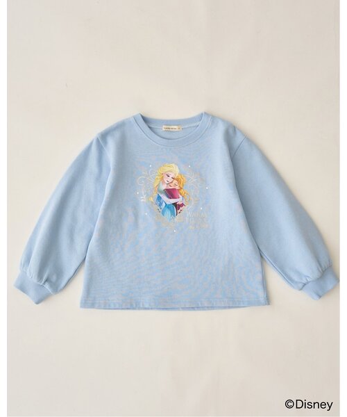 Lycee mine（リセマイン）の「【Frozen】【毛玉バイバイ裏起毛】キラキララメ＆転写アソートプリントスウェット（スウェット・キッズ・ブラック/グレー/サックスブルー/アイボリー・110cm/120cm/130cm/100cm/140cm）」の7枚目の写真