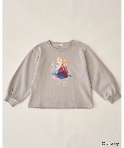 Lycee mine（リセマイン）の「【Frozen】【毛玉バイバイ裏起毛】キラキララメ＆転写アソートプリントスウェット（スウェット・キッズ・ブラック/グレー/サックスブルー/アイボリー・110cm/120cm/130cm/100cm/140cm）」の8枚目の写真