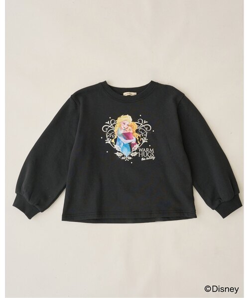 Lycee mine（リセマイン）の「【Frozen】【毛玉バイバイ裏起毛】キラキララメ＆転写アソートプリントスウェット（スウェット・キッズ・ブラック/グレー/サックスブルー/アイボリー・110cm/120cm/130cm/100cm/140cm）」の9枚目の写真