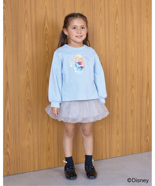 Lycee mine（リセマイン）の「【Frozen】【毛玉バイバイ裏起毛】キラキララメ＆転写アソートプリントスウェット（スウェット・キッズ・ブラック/グレー/サックスブルー/アイボリー・110cm/120cm/130cm/100cm/140cm）」の17枚目の写真