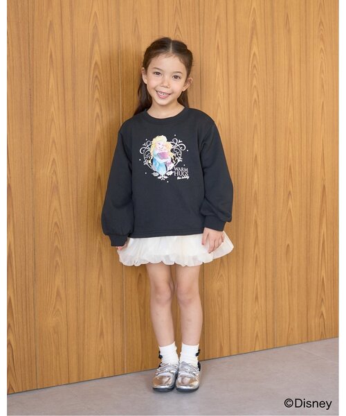 Lycee mine（リセマイン）の「【Frozen】【毛玉バイバイ裏起毛】キラキララメ＆転写アソートプリントスウェット（スウェット・キッズ・ブラック/グレー/サックスブルー/アイボリー・110cm/120cm/130cm/100cm/140cm）」の19枚目の写真