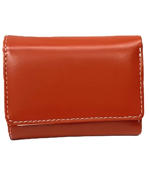 栃木レザー 牛革 コンパクト ミニウォレット 三つ折り財布（財布