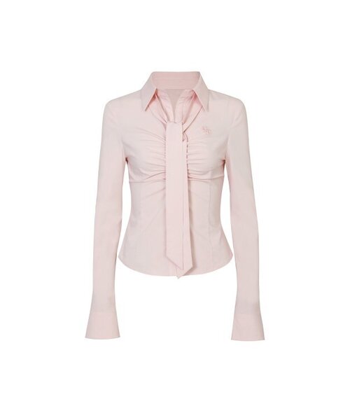 PAIN OR PLEASURE(ペインオアプレジャー)の「VIVIAN SCARF SHIRT pink(シャツ/ブラウス・レディース・その他・SMALL/MEDIUM)」の1枚目の写真