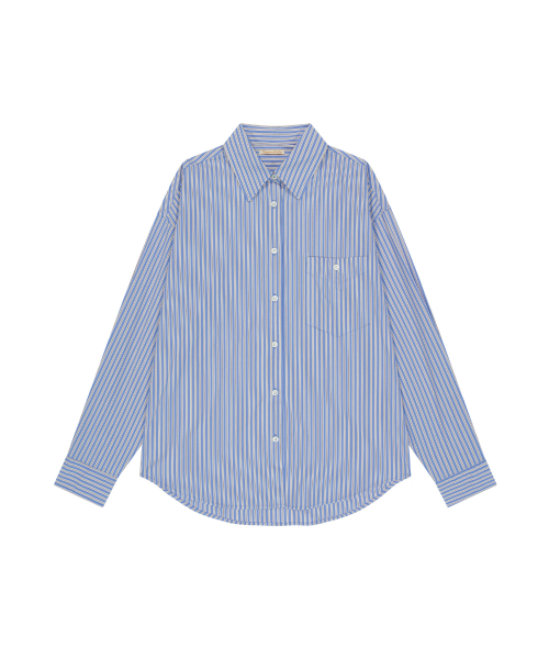 VANONE ATELIER(バノンアトリエ)の「A3514 マルチストライプシャツ_クラウディブルー(シャツ/ブラウス・レディース・グレー・FREE)」の2枚目の写真