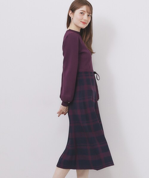 index（インデックス）の「ハイネックニットワンピース【洗濯機OK/抗ピル】（ワンピース・レディース・ベージュ系その他4/ブラック系1/ワイン系1/ネイビー系・36/38/40/42）」の19枚目の写真