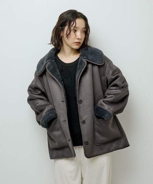 セール】フェイクムートンジャケット（ムートンコート）｜Green Parks