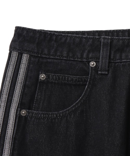 adidas(アディダス)の「adidas FIREBIRD ADICOLOR DENIM PANTS / アディダス ファイヤーバード アディカラー デニム パンツ(デニムパンツ・メンズ・ブラック・30inch/28inch/36inch/34inch/32inch)」の6枚目の写真