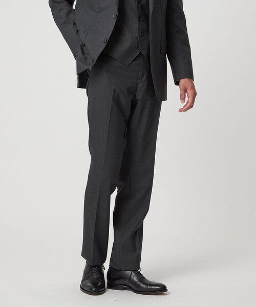 green label relaxing（グリーンレーベルリラクシング）の「REDA トロピカル 無地 スリム ノープリーツ スーツパンツ（スーツパンツ・メンズ・ブラック/ダークグレー/ダークブラウン/ダークグリーン/ネイビー・72/76/80/84/88/92）」の3枚目の写真