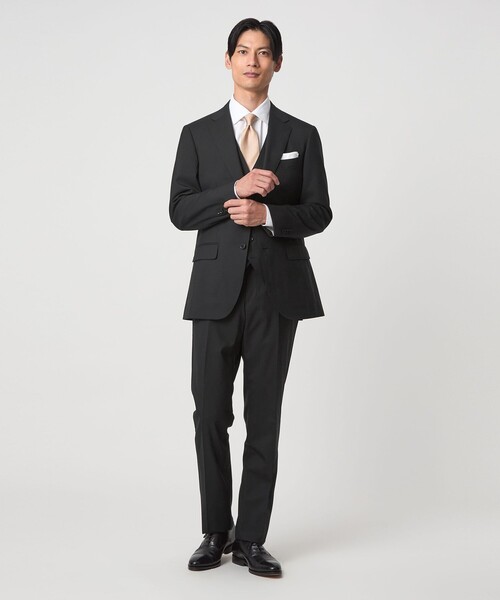 green label relaxing（グリーンレーベルリラクシング）の「REDA トロピカル 無地 スリム ノープリーツ スーツパンツ（スーツパンツ・メンズ・ブラック/ダークグレー/ダークブラウン/ダークグリーン/ネイビー・72/76/80/84/88/92）」の6枚目の写真