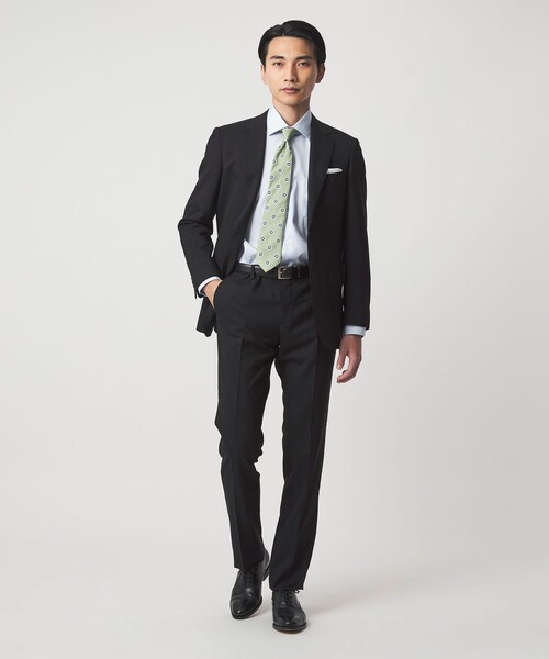 green label relaxing（グリーンレーベルリラクシング）の「REDA トロピカル 無地 スリム ノープリーツ スーツパンツ（スーツパンツ・メンズ・ブラック/ダークグレー/ダークブラウン/ダークグリーン/ネイビー・72/76/80/84/88/92）」の8枚目の写真