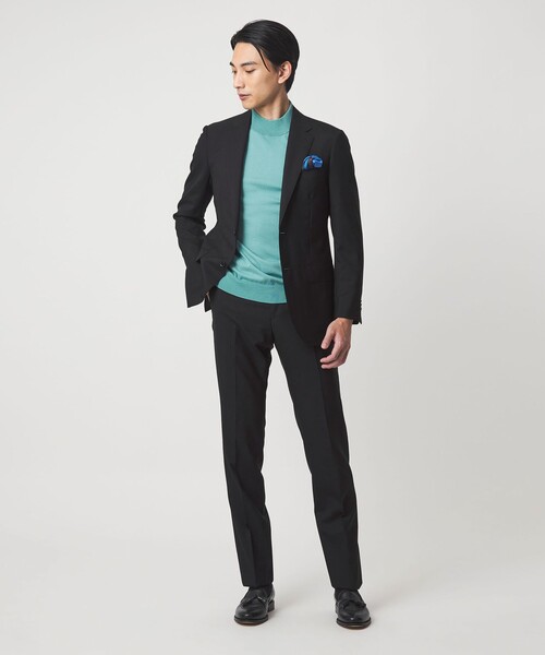 green label relaxing（グリーンレーベルリラクシング）の「REDA トロピカル 無地 スリム ノープリーツ スーツパンツ（スーツパンツ・メンズ・ブラック/ダークグレー/ダークブラウン/ダークグリーン/ネイビー・72/76/80/84/88/92）」の9枚目の写真