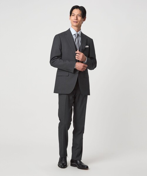 green label relaxing（グリーンレーベルリラクシング）の「REDA トロピカル 無地 スリム ノープリーツ スーツパンツ（スーツパンツ・メンズ・ブラック/ダークグレー/ダークブラウン/ダークグリーン/ネイビー・72/76/80/84/88/92）」の10枚目の写真