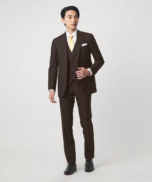 green label relaxing（グリーンレーベルリラクシング）の「REDA トロピカル 無地 スリム ノープリーツ スーツパンツ（スーツパンツ・メンズ・ブラック/ダークグレー/ダークブラウン/ダークグリーン/ネイビー・72/76/80/84/88/92）」の16枚目の写真