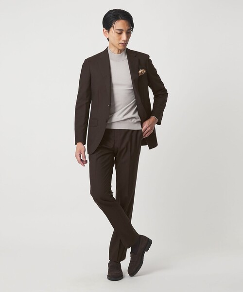 green label relaxing（グリーンレーベルリラクシング）の「REDA トロピカル 無地 スリム ノープリーツ スーツパンツ（スーツパンツ・メンズ・ブラック/ダークグレー/ダークブラウン/ダークグリーン/ネイビー・72/76/80/84/88/92）」の17枚目の写真