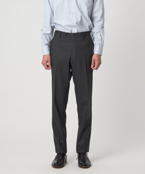 green label relaxing（グリーンレーベルリラクシング）の「REDA トロピカル 無地 スリム ノープリーツ スーツパンツ（スーツパンツ・メンズ・ブラック/ダークグレー/ダークブラウン/ダークグリーン/ネイビー・72/76/80/84/88/92）」の19枚目の写真