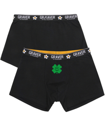 GRAVER（グレーバー）の「[1PACK]クローバースマイル メンズドロース_ブラック（ボクサーパンツ）」