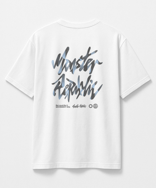 MONSTER REPUBLIC(モンスターリパブリック)の「ストーンロゴインディゴブルーTシャツホワイト_8116(Tシャツ/カットソー・レディース・その他・SMALL/MEDIUM/LARGE/X-LARGE)」の1枚目の写真