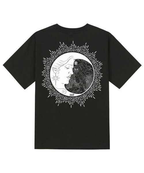 KAN6312(カン6312)の「KTB0138 オールドムーン 半袖Tシャツ - ブラック(Tシャツ/カットソー・メンズ・その他・SMALL/MEDIUM/LARGE/X-LARGE)」の1枚目の写真