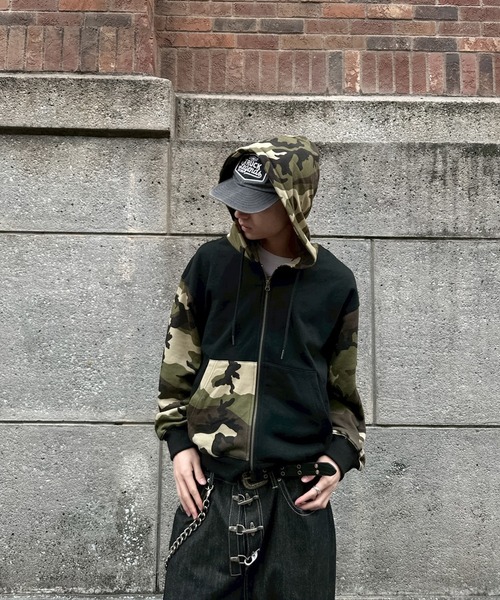 kutir(クティール)の「ASSORTED DOCKING ZIP PARKA/アソートドッキングジップパーカー(パーカー・メンズ・ブラック/杢グレー/ブラック系・MEDIUM/LARGE)」の12枚目の写真