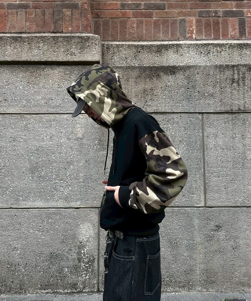 kutir(クティール)の「ASSORTED DOCKING ZIP PARKA/アソートドッキングジップパーカー(パーカー・メンズ・ブラック/杢グレー/ブラック系・MEDIUM/LARGE)」の11枚目の写真