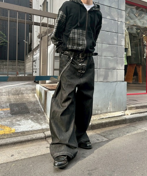 kutir(クティール)の「ASSORTED DOCKING ZIP PARKA/アソートドッキングジップパーカー(パーカー・メンズ・ブラック/杢グレー/ブラック系・MEDIUM/LARGE)」の20枚目の写真