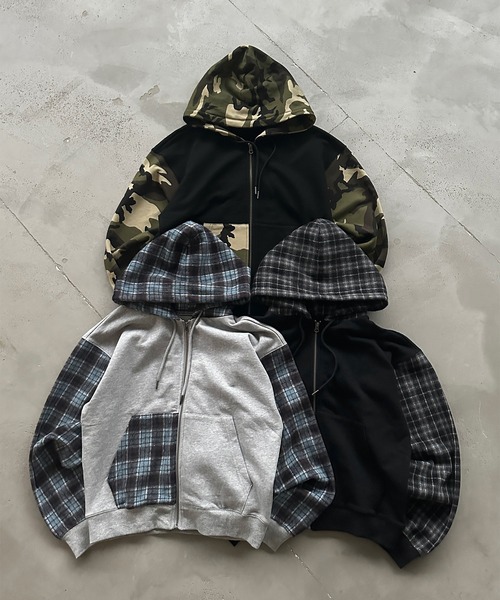 セール】ASSORTED DOCKING ZIP PARKA／アソートドッキングジップ
