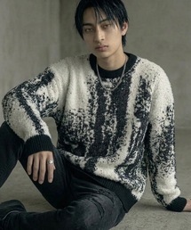 MONOCHROME（モノクローム）の「アブストラクトジャガード ニットセーター（ニット/セーター）」