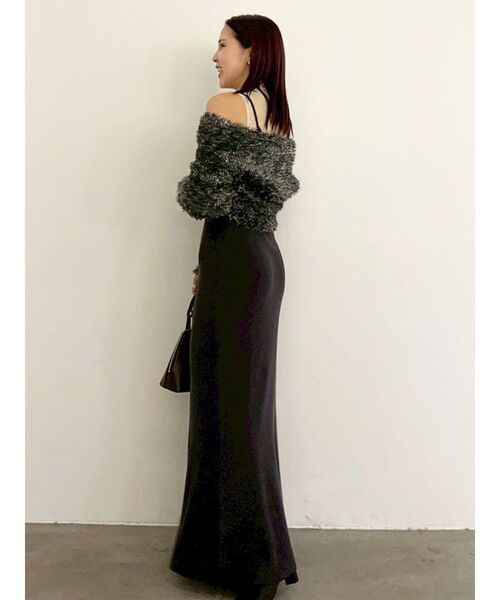 LAGUNAMOON（ラグナムーン）の「ラメフェザーカーデセットニットワンピース（ワンピース・レディース・ピンク/ブラック・SMALL/MEDIUM）」の21枚目の写真