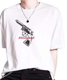 ACHA（アチャ）の「リボルバー半袖 _ ホワイト（Tシャツ/カットソー）」
