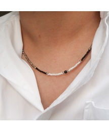 BASSCLEF（ベースクレフ）の「メンズ ビーズネックレス CLEF TRANSPOSE NEC（ネックレス）」