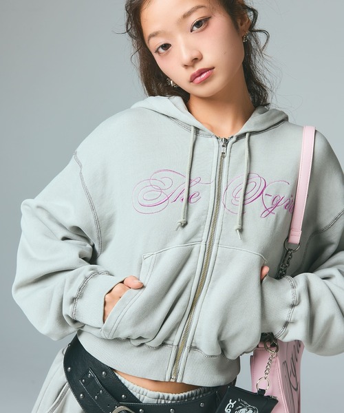X-girl(エックスガール)の「SPRAY SCRIPT LOGO SHOULDER BAG(ショルダーバッグ・レディース・ブラック/ピンク/カモフラージュ・ONE SIZE)」の6枚目の写真