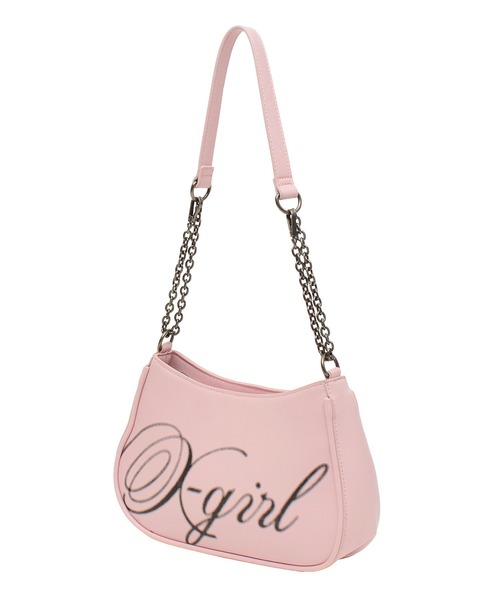 X-girl(エックスガール)の「SPRAY SCRIPT LOGO SHOULDER BAG(ショルダーバッグ・レディース・ブラック/ピンク/カモフラージュ・ONE SIZE)」の16枚目の写真