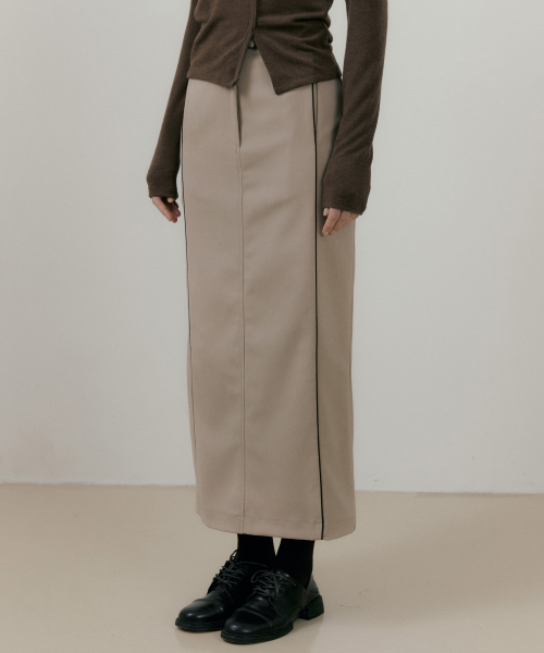 REORG(リオルグ)の「RIE LINE POINT LONG SKIRT LIGHT BROWN(スカート・レディース・その他・SMALL/MEDIUM/LARGE)」の4枚目の写真