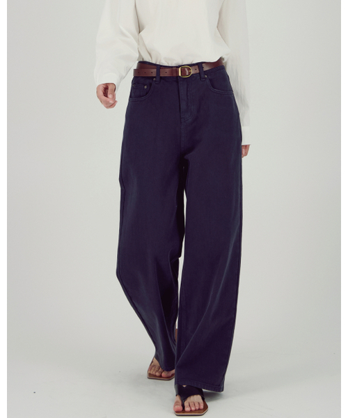 ACUD（アクド）の「Soft Structure Denim _Navy（デニムパンツ・レディース・ネイビー・SMALL/MEDIUM）」の2枚目の写真